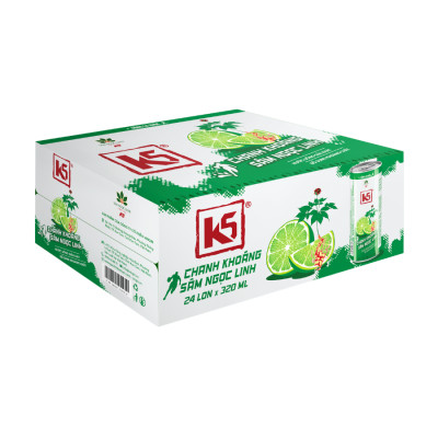 Nước Tăng Lực K5 Sâm Ngọc Linh Lon Lẻ Vị Chanh Khoáng (320ml/Lon)