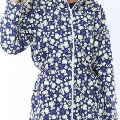 Áo khoác chống nắng toàn thân 2 lớp họa tiết vải thô kèm khẩu trang