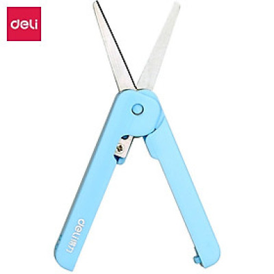 Kéo mini tiện lợi 105mm Deli - 5 màu Đen/ Xanh/ Hồng/ Trắng - Dành cho văn phòng, học sinh, sắc bén - 6072