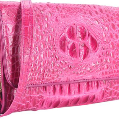 Túi Đeo Nữ Da Cá Sấu Huy Hoàng HT6260 (12 x 21 cm) - Hồng