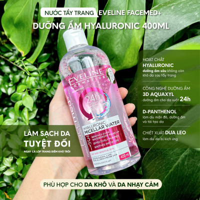 Nước tẩy trang dưỡng ẩm FACEMED cho da khô nhạy cảm 400ml