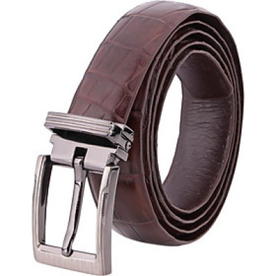 Thắt Lưng Nữ Da Cá Sấu Huy Hoàng HT5209 - Nâu Đất