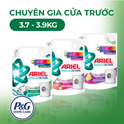 Nước Giặt ARIEL Cửa Trước Bền Màu Hương Sen Nhài Túi 3.7 KG
