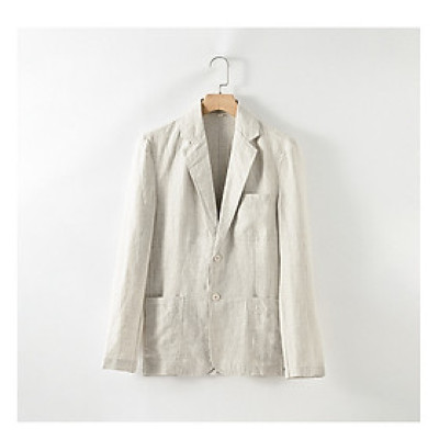 Áo khoác blazer nam hàng nút, chất linen đứng form, áo vest nam trưởng thành
