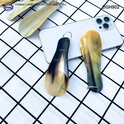 COMBO 2 chiếc Đón gót giày bằng sừng nhỏ gọn, làm móc khóa hoặc để túi (DGH902) Cho giày Nam & Nữ