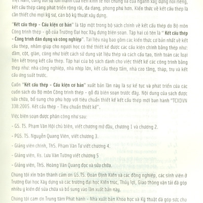 Kết Cấu Thép - Cấu Kiện Cơ Bản (Tái bản lần thứ sáu -  năm 2024) - GS.TS. Phạm Văn Hội (Chủ biên)