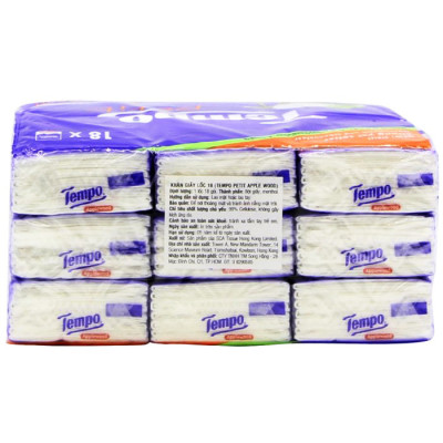Combo 2 lốc Khăn giấy Tempo Petit Applewood 18 lốc 20x18x7
