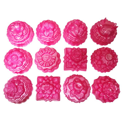 Bộ 10 khuôn rau câu trung thu - Khuôn hồng loại 10 cm - Mã số 1042