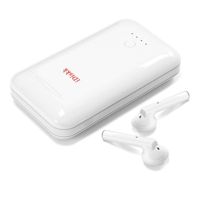 Tai nghe iDiskk Powerpods TWS  không dây Bluetooth 5.0 Half In-Ear Hỗ trợ Power Bank Tai nghe sạc không dây có Mic