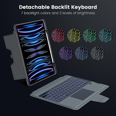 Bao Da Kèm Bàn Phím cho iPad Air 6 11 inch / iPad Air 6 13 inch 2024 M2 Nillkin Bumper Combo Case Keyboard- Hàng Chính Hãng