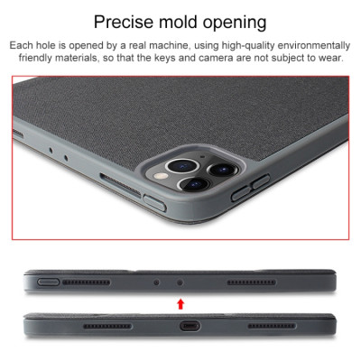 Case Bao da chống sốc cho iPad Pro 11 2022 Chip M2 / 2021 Chip M1 / 2020 hiệu Mutural Yashi Series mặt lưng canvas  có ngăn đựng bút, thiết kế tản nhiệt, cơ chế smartsleep - hàng nhập khẩu