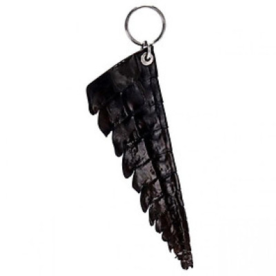 Móc khóa Huy Hoàng da cá sấu gai đuôi màu nâu HC8216