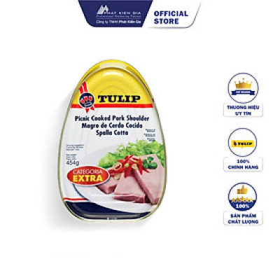Thịt Heo Hộp Ham Vai Heo Tulip 454g - Nhập Khẩu Đan Mạch | Tulip Pork Shoulder 454g