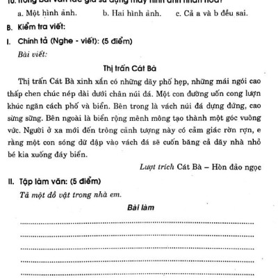 Đề Kiểm Tra Định Kì Tiếng Việt - Toán - Khoa Học- Lịch Sử - Địa Lí 5 - Tập 2