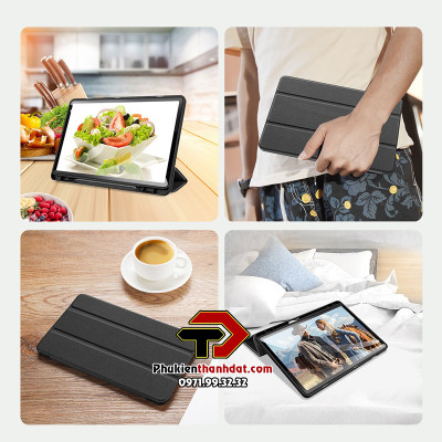Bao da chống sốc có ngăn bút cho SamSung Galaxy Tab S9 FE chính hãng Dux Ducis Domo - Hàng chính hãng