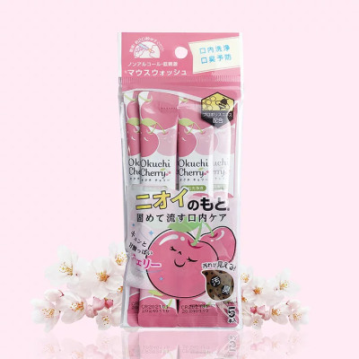 Nước Súc Miệng Okuchi Hương Cherry (1 bịch 5 thanh)