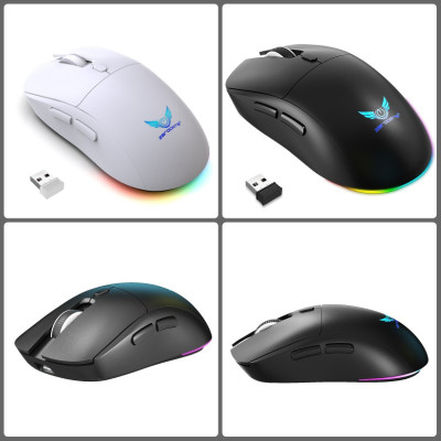 Chuột Led Không Dây Pin sạc T25 Gaming Cổng sạc TypeC chống mỏi cổ tay cho máy tính laptop hàng nhập khẩu