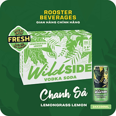 WildSide Vodka Soda Vị Chanh Sả - Thùng 24 Lon (330ml)