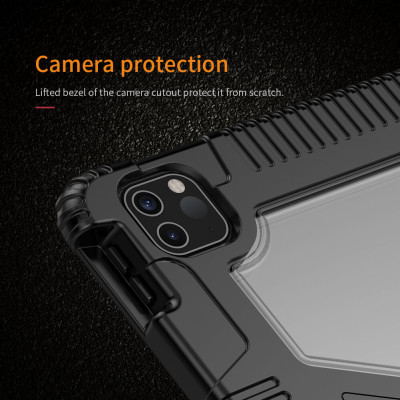 Bao da iPad Pro 11 2020 chống sốc hiệu Nillkin Bumber có ngăn đựng bút chống va đập, mặt lưng show Logo táo, cơ chế smartsleep - Hàng chính hãng