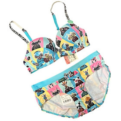 Bộ đồ bơi XK cotton mút vừa hoạ tiết động vật dễ thương