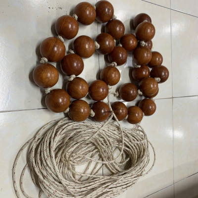 Vòng Lắc Bụng , Lắc Eo Hạt Gỗ Hương Cao Cấp - Vòng 40 hạt 7cm ( video , hình thật ) 