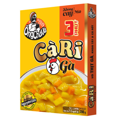 Cà Ri 3 Phút Gà Không Cay Ông Chà Và 200g Sản Phẩm Có Thịt Thật