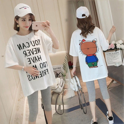 Áo thun ngắn tay form rộng in chữ thời trang hè nữ Mã 06