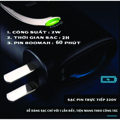 Máy Cạo Râu Sử Dụng Sạc Pin Thông Minh Tiện Lợi Có Lưỡi Dao Kép Tự Làm Sắc, Độ Bền Cao, Cực Sạch