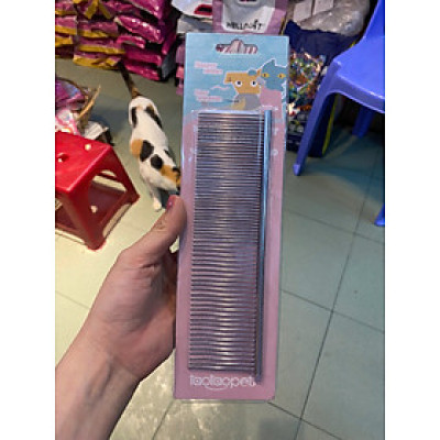 Size Lớn (Dài 19cm, rộng 5cm) - Lược Chải Lông Gỡ Rối Cho Chó Mèo Petcomb - Chất Liệu Inox Không Gỉ