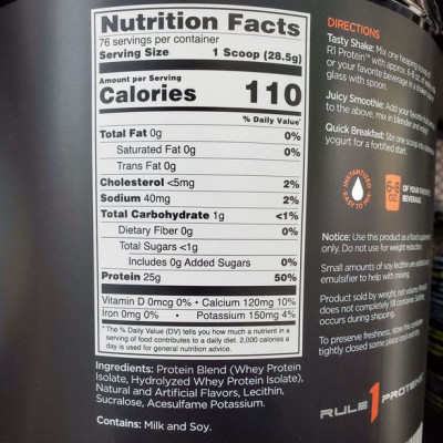 Rule 1 Protein 5Lbs – Bổ sung Protein 100% Whey Isoalte & Hydrolyzed, hấp thu cực nhanh, tăng Cơ cực mạnh