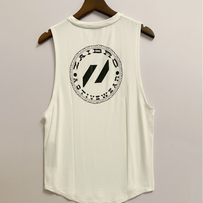 Áo ba lỗ thể thao Droparm muscle Tanktop  trắng_ zaibro