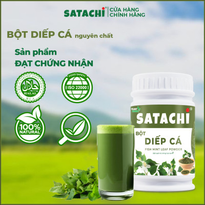 Bột Diếp Cá SATACHI nguyên chất. Thanh lọc cơ thể, người bị trĩ và táo bón sử dụng hiệu quả, làm mặt nạ dưỡng da, trị mụn. Hộp 86g và 258g