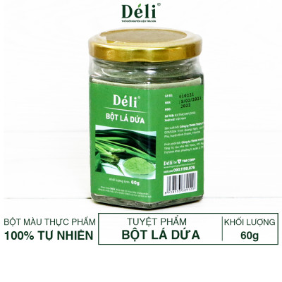 Bột củ dền 100gr+ Bột lá dứa 60gr+ Bột hoa đậu biếc 60gr Déli [COMBO 3 HỦ BỘT MÀU Déli 100% nguyên chất] HSD:18 tháng, bột mịn, dễ hòa tan