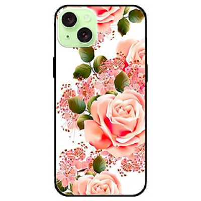 Ốp lưng dành cho Iphone 15 - Iphone 15 Plus - Iphone 15 Pro - Iphone 15 Pro Max - Hoa Hồng Nhạt Trắng - Hàng Chính Hãng