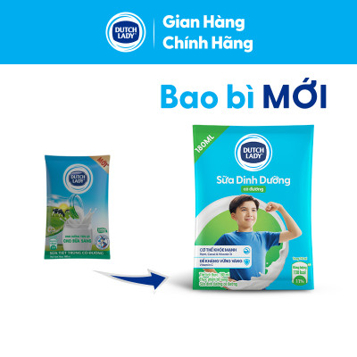 Thùng 48 Bịch Sữa Tiệt Trùng Dutch Lady Cô Gái Hà Lan Có Đường 180ml