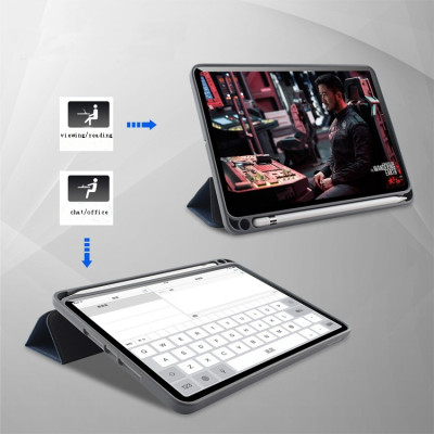 Case Bao da chống sốc cho iPad Pro 11 2022 Chip M2 / 2021 Chip M1 / 2020 hiệu Mutural Yashi Series mặt lưng canvas  có ngăn đựng bút, thiết kế tản nhiệt, cơ chế smartsleep - hàng nhập khẩu