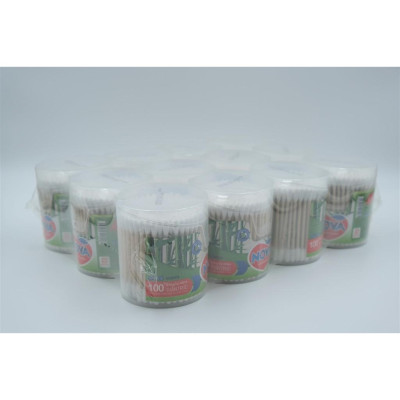 Tăm Bông Vệ Sinh NOVA Baby Hộp Vát Size L Thân Trúc – Combo 12 Hộp x 200 Que (TB01-516), Đầu Bông Mịn, An Toàn Cho Bé