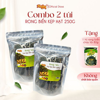 [COMBO 2 TÚI 500G] Rong biển kẹp hạt dinh dưỡng Mailey - hỗ trợ ăn kiêng giảm cân, bánh ngũ cốc dinh dưỡng