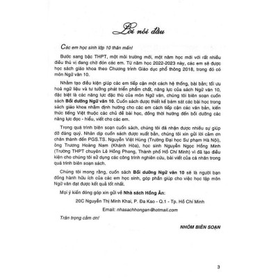 Sách - Bồi Dưỡng Ngữ Văn Lớp 10 - Bám Sát SGK Chân Trời - Hồng Ân