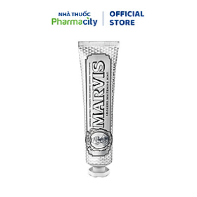 Kem Đánh Răng Marvis Smokers Whitening Mint Vị Bạc Hà hỗ trợ khử ố vàng răng (85ml)