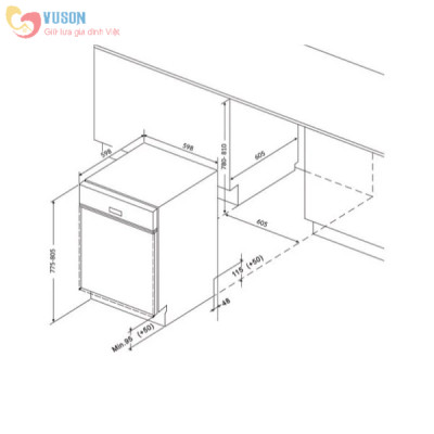 Máy Rửa Bát Eurosun SMK82EU88G - Hàng Chính Hãng