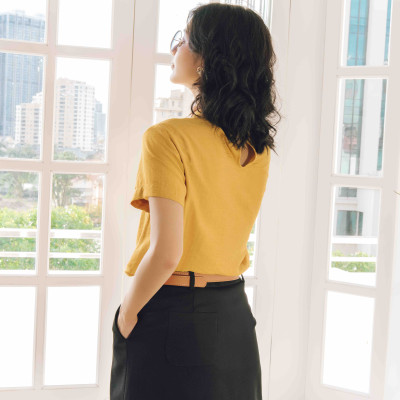 Chân váy ngắn chữ A các màu Mini skirt Nacirs basic Burny C1001289