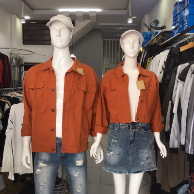 Áo khoác cặp đôi CoupleTina chất kaki jean nhiều màu cao cấp