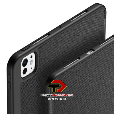 Bao da chống sốc cho iPad Pro 13 inch 2024 M4 chính hãng Dux Ducis Domo có ngăn để bút - Hàng chính hãng