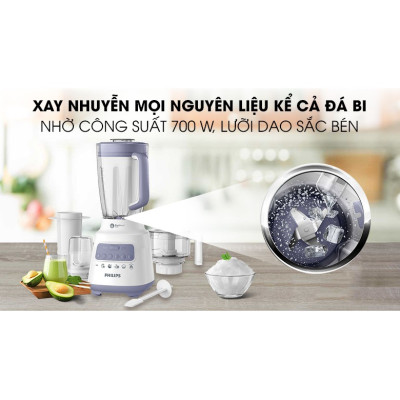 Máy xay sinh tố Philips để bàn HR2221, công suất 700W, bảo hành 2 năm | Hàng chính hãng