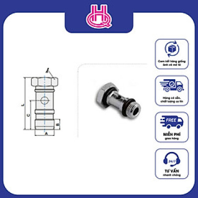 Đầu nối ren thẳng khí nén ren ngoài Pneumax series ART.407V - Hàng chính hãng