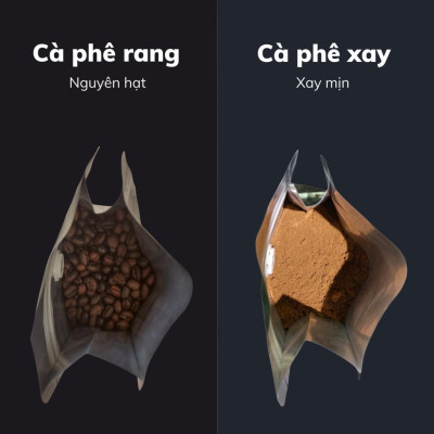 Cà phê nguyên chất CULI ROBUSTA 50g cafe rang xay nhiều cafein vị đắng và béo café pha phin - Big Dream Coffee