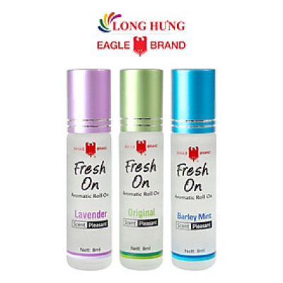 Combo Dầu lăn giảm căng thẳng Eagle Brand Fresh On Lavender + Original + Barley Mint (8ml) - Hàng chính hãng