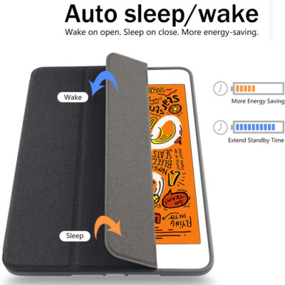 Case bao da chống sốc canvas cho iPad 10.2 inch 2020 / 2021 hiệu Mutural Yashi Series trang bị ngăn đựng bút, thiết kế tản nhiệt, hỗ trợ smartsleep - hàng nhập khẩu