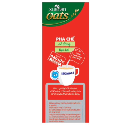 Combo 2 túi: Ngũ Cốc Gạo Lứt Huyết Rồng ít đường 400G + N.Cốc Gạo Lứt No Sugar[đường ăn kiêng]400G(Tặng Kèm 2 Túi Yến Mạch 150G)